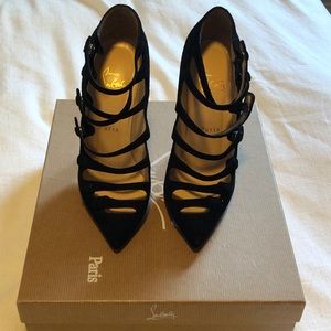 Christian Loubutin Suede Viennana Strappy Heels